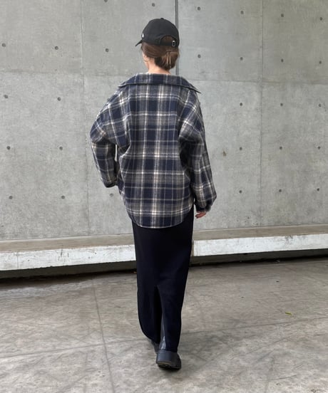 ビッグシルエットチェック柄シャツ