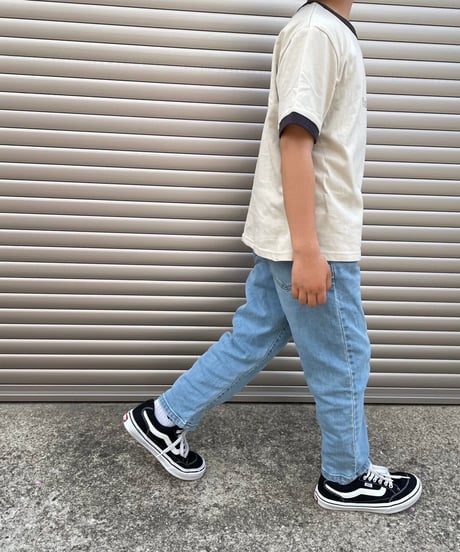 【kids】フロントロゴ配色リンガーtシャツ(110〜150)