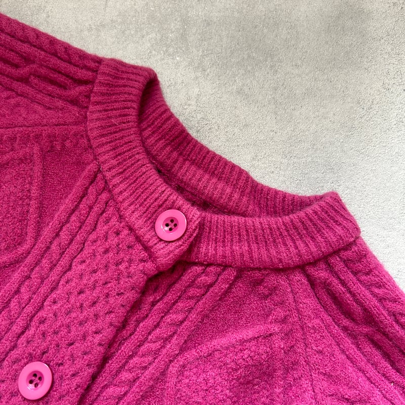 ケーブル編みカラーニットカーディガン | COPINE