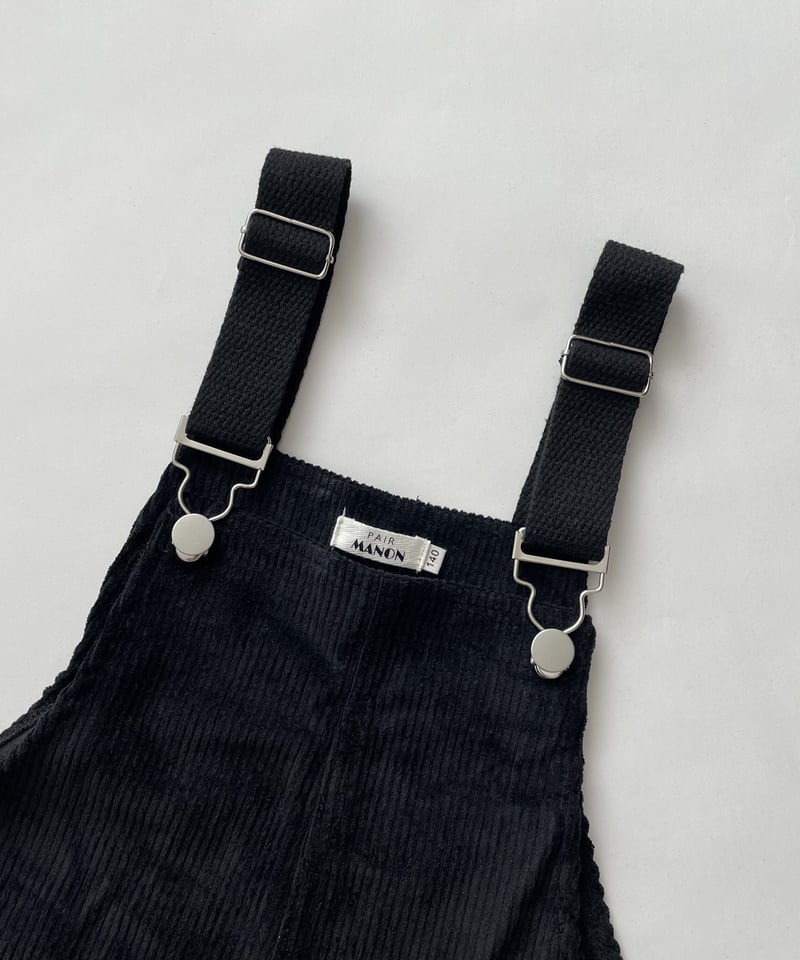 Schott ブラック コーデュロイ サロペット kids】コーデュロイサロペット(110〜150 ) | COPINE