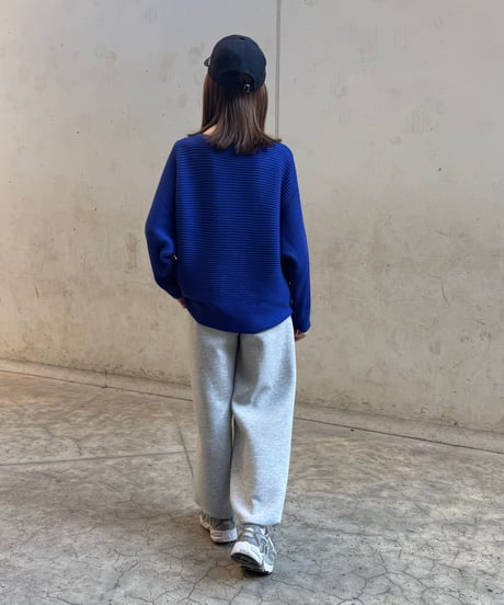 ドルマンスリーブニット(ブルー)
