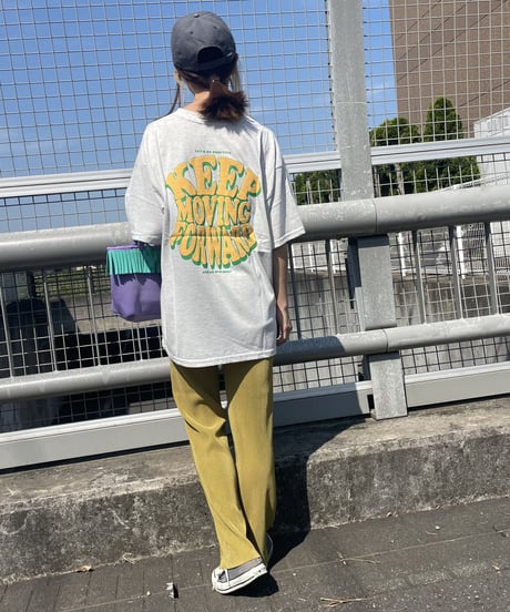 発砲プリントビッグTシャツ（オートミール）