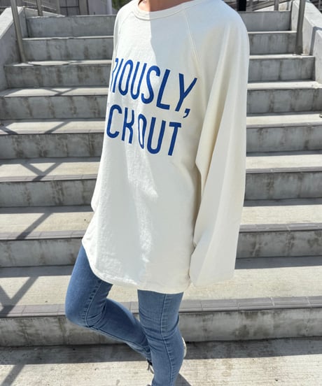 フロント＆バックロゴビッグロンT(アイボリー)