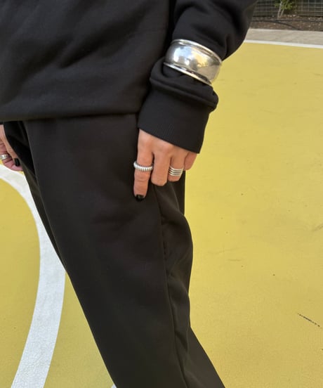 裏起毛スウェットセットアップ(ブラック)