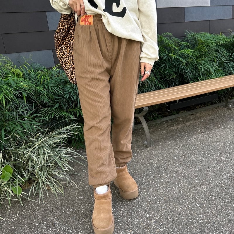 裏起毛コーデュロイパンツ(モカベージュ) | COPINE