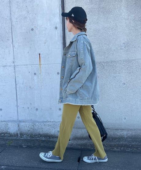 ジップデザインデニムジャケット
