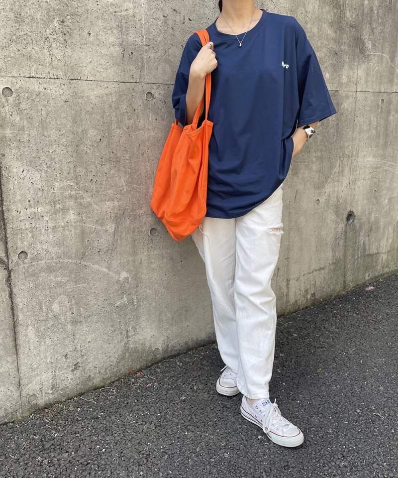 シンプルロゴビッグシルエットTシャツ(ネイビー) | COPINE