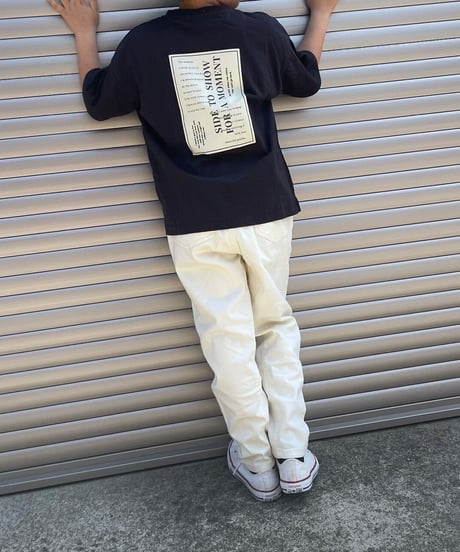 【kids】ストレッチ入り！ウエストゴムツイルテーパードパンツ・アイボリー(110~150)