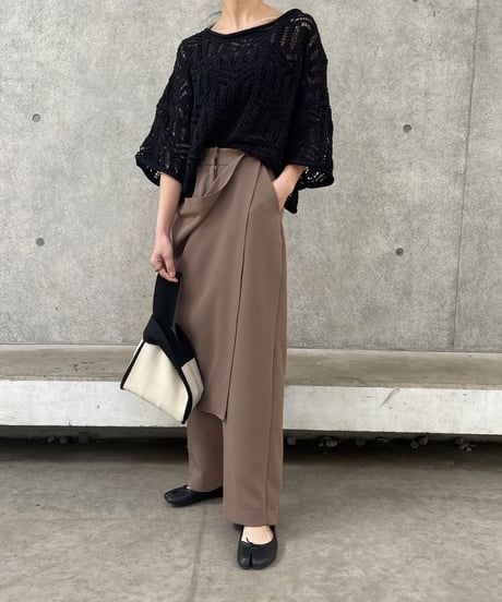 2wayラップストレートロングパンツ