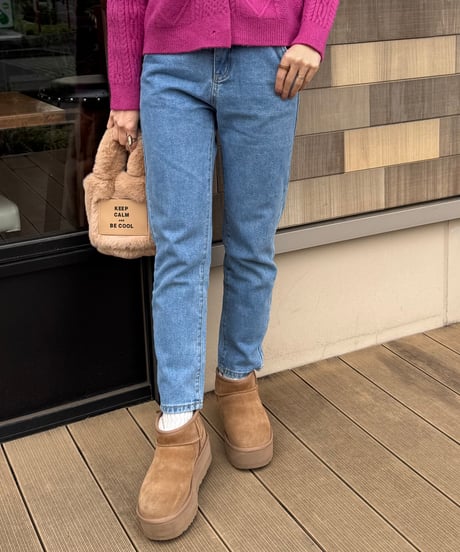 ハイウエストストレートデニム