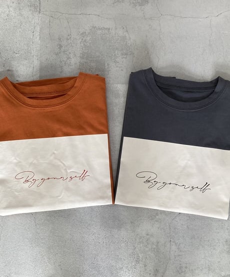 ロゴプリントTシャツ(オレンジ）