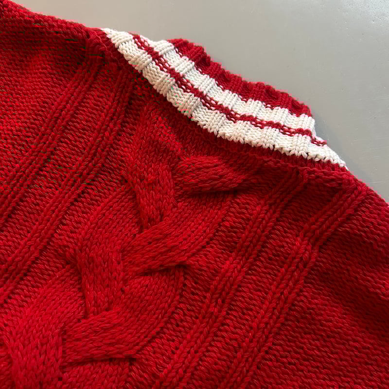 レディースサイズL 未着用⭐️Resurrectoin セーターカラーグレー Chico（チコ）の「【2023SS】胸開きデザイン配色リブニット