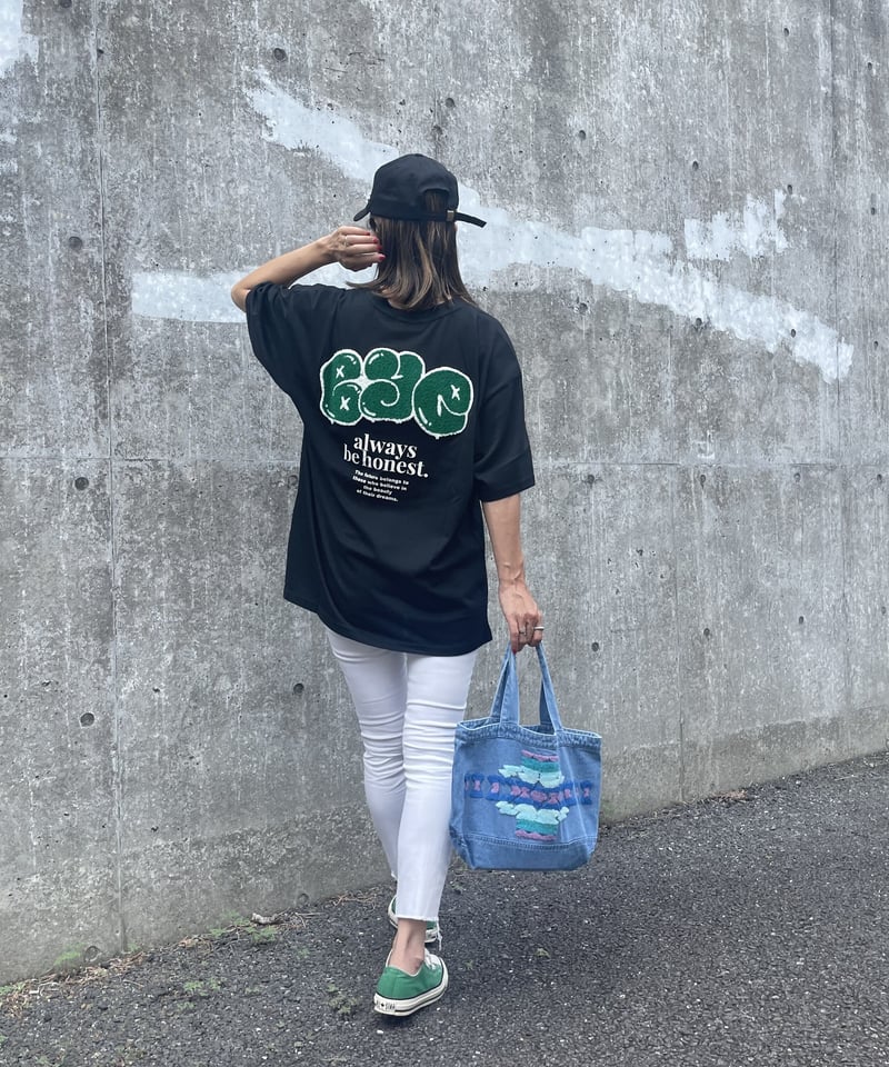 オルテガ刺繍デニムトートバッグ | COPINE
