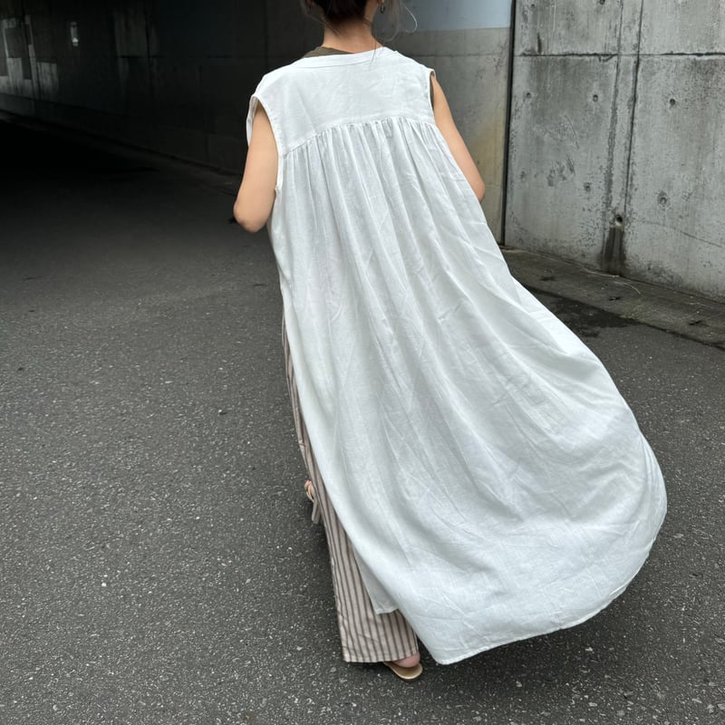 2wayギャザーシャツワンピース(キナリ) | COPINE