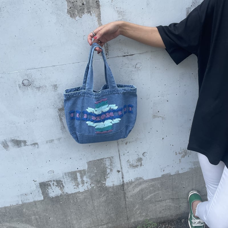 オルテガ刺繍デニムトートバッグ(2color) | COPINE オルテガ刺繍デニムトートバッグ(2color) | COPINE