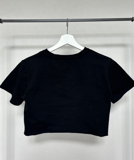 シンプルショート丈Tシャツ(ブラック)