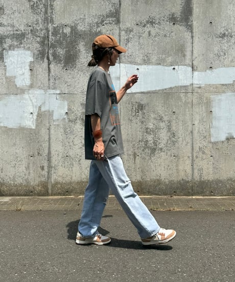 ボックスプリントTシャツ(グレー)