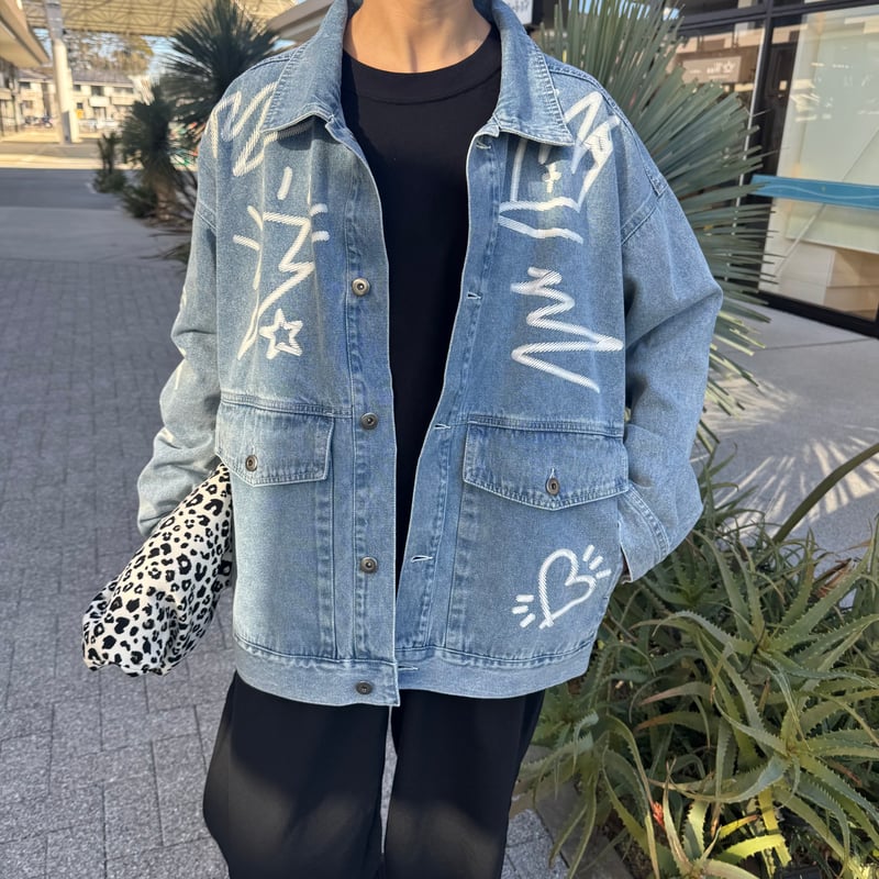 ラクガキプリントデニムジャケット | COPINE