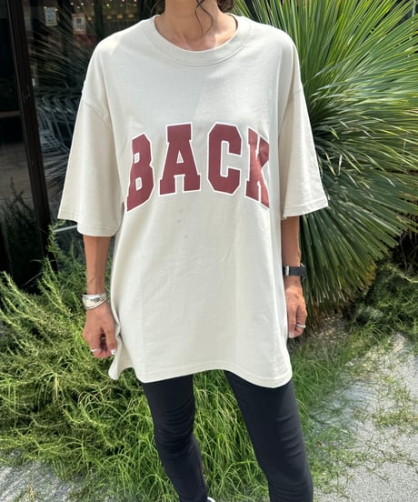 BACKコットンtシャツ(ベージュ)