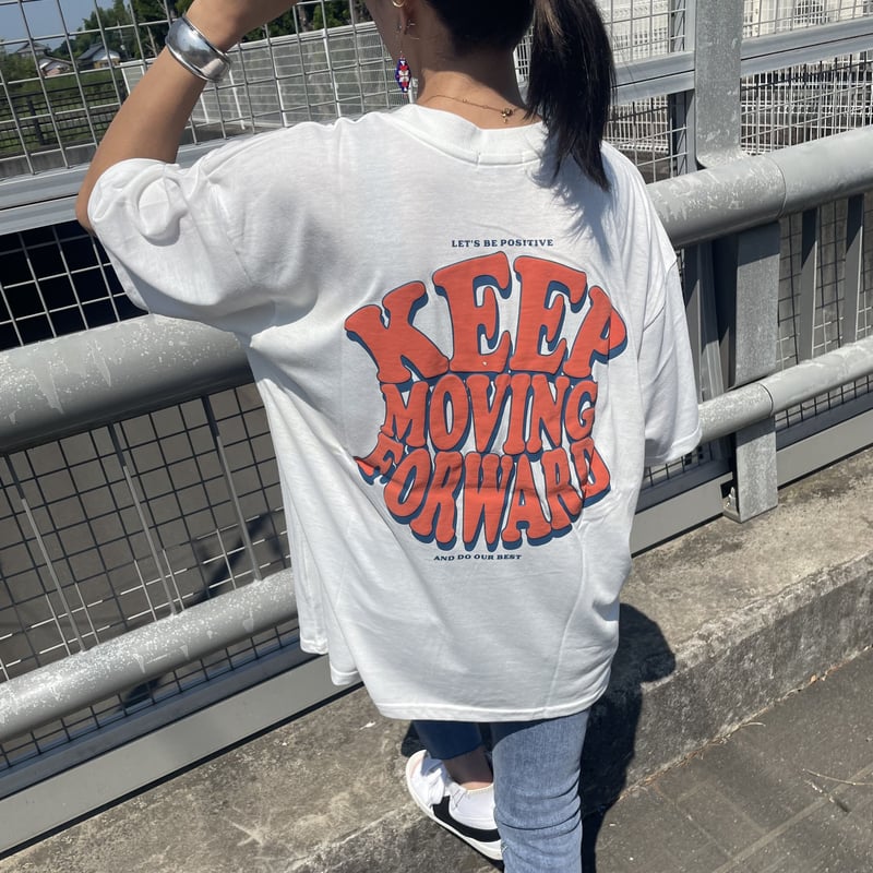 発砲プリントビッグTシャツ（ホワイト） | COPINE