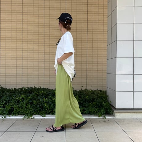 発泡ロゴプリントビッグtシャツ (オフホワイト)