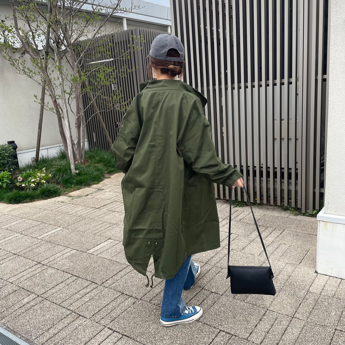 LOEFF OX スタンドカラー ミリタリーコート B UNISEX 最終 LOEFF＞OX スタンドカラー ミリタリーコート BLACK UNISEX