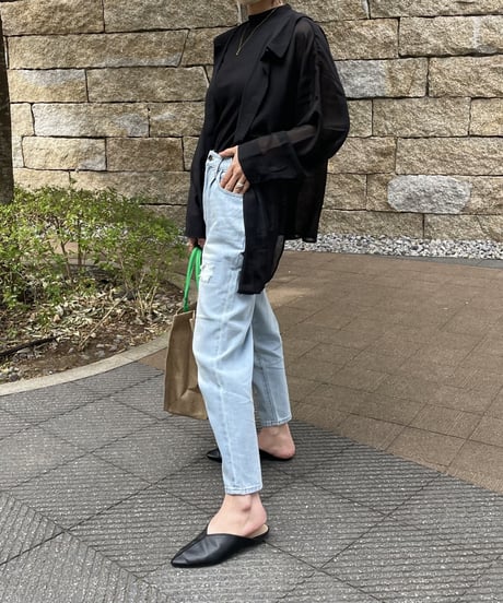 ダメージ加工デニムキャロットパンツ(3size）
