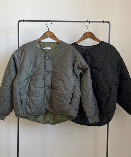 【OUTLET】ウェーブキルティングショートジャケット(カーキ2size)