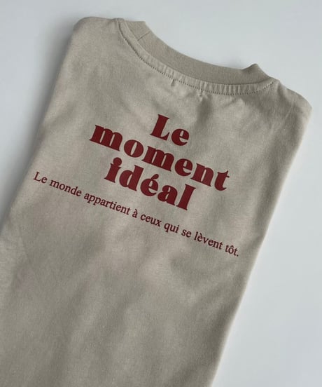 【kids】バックプリントロゴtシャツ・ライトベージュ(110〜150)