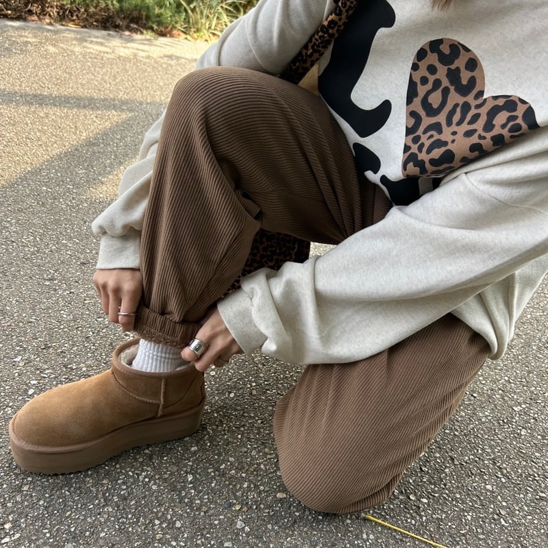 裏起毛コーデュロイパンツ(モカベージュ) | COPINE