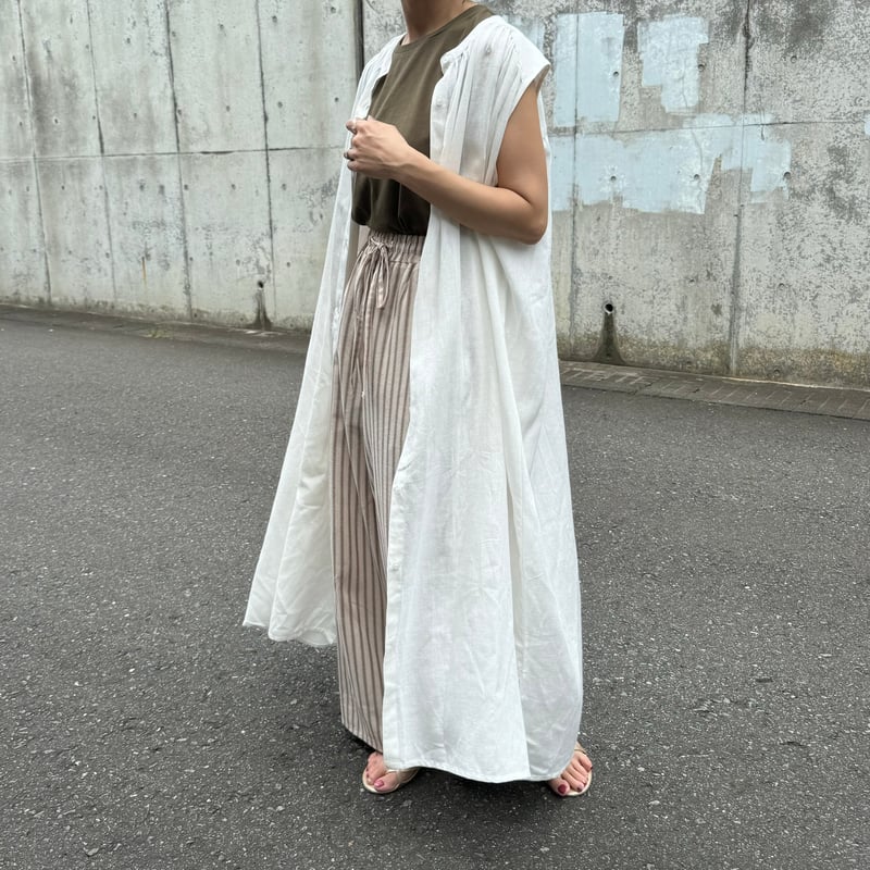 2wayギャザーシャツワンピース(キナリ) | COPINE