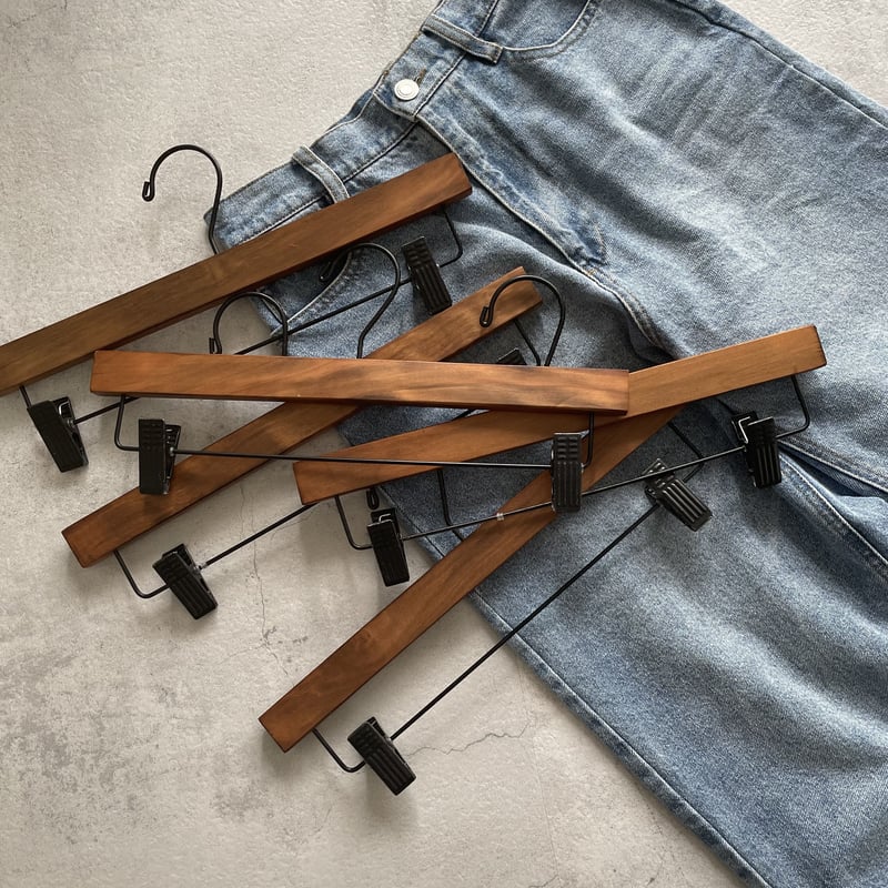 40本セット】トップスハンガー ボトムウッドハンガー エディーバウアー