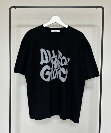 レタリングTシャツ(ブラック)