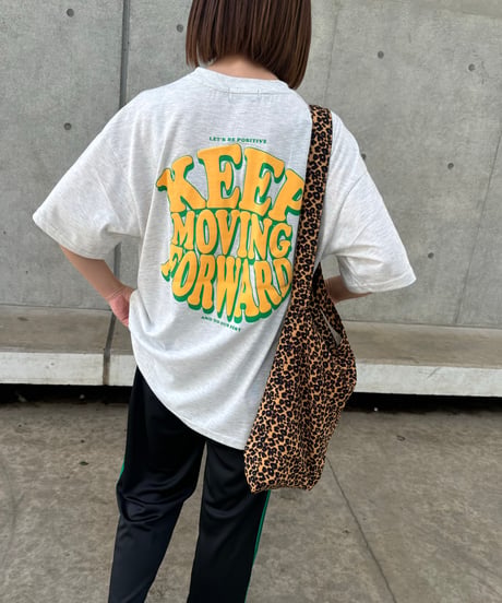 発砲プリントビッグTシャツ（オートミール）