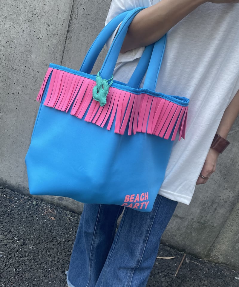 ウェット素材フリンジトートバッグ(大) | COPINE