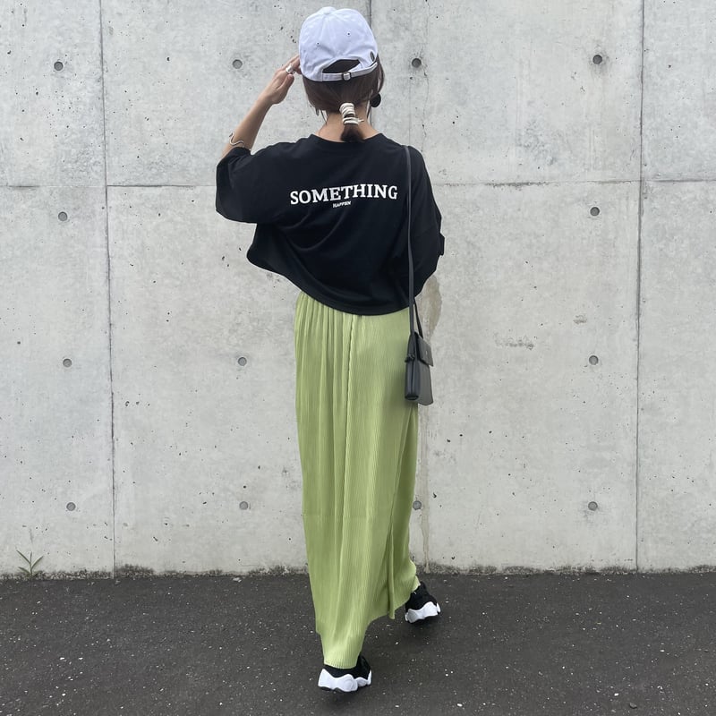 カラープリーツスカート(ライトグリーン) | COPINE
