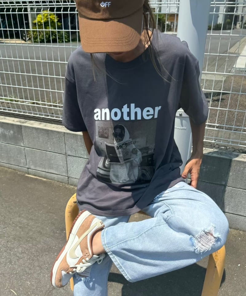 フォトプリントTシャツ(チャコールグレー) | COPINE