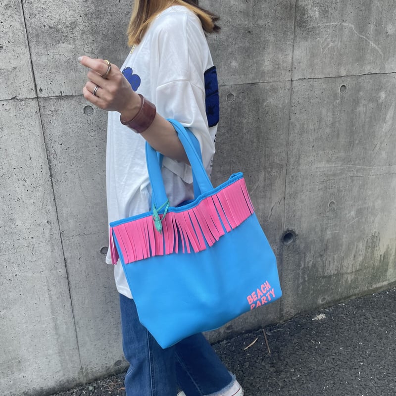 special price/定価¥5390→¥2640】ウェット素材フリンジトート special price/定価¥5390→¥2640】ウェット素材フリンジトート