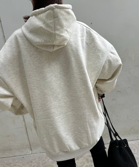 フォトプリントパーカー(ライトグレー)