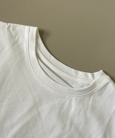 シンプルショート丈Tシャツ(ホワイト)