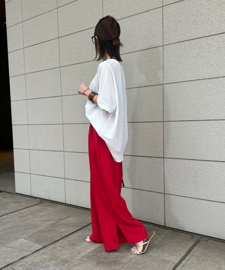 接触冷感バックロングTシャツ(ホワイト)