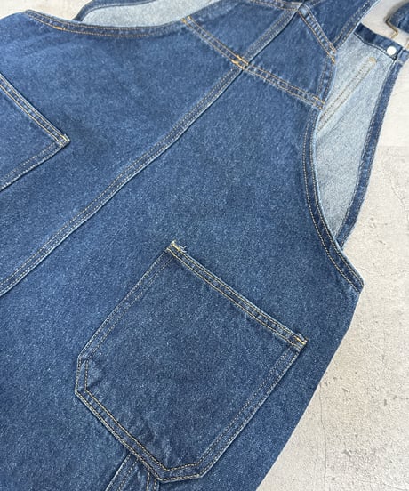 デニムサロペットパンツ（ユーズドウォッシュ）