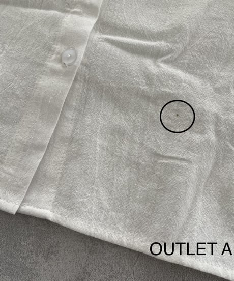 【OUTLET】刺繍ニちゃんオーバーサイズシャツ(ホワイト)