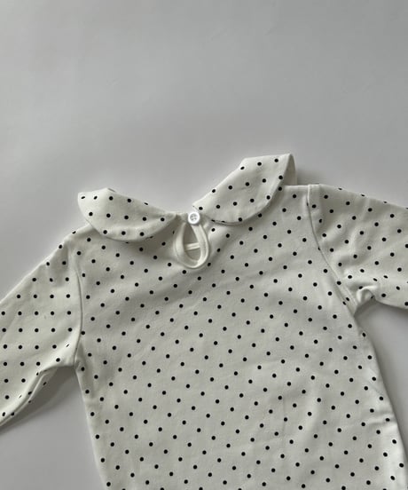 【kids】丸襟シンプル長袖トップス(2color・2size)