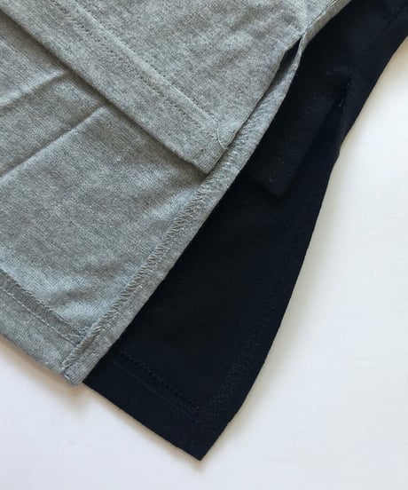 シンプルロングTシャツ(グレー）