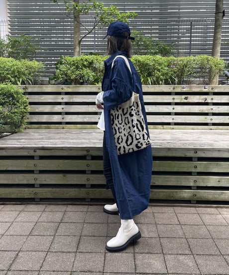 レオパード柄ニットトートバッグ(3color)