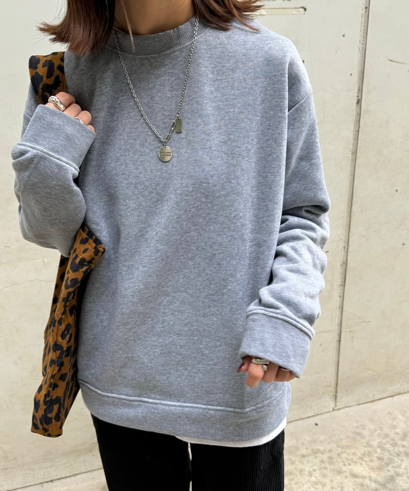 シンプル裏起毛スウェット(グレー/2size) | COPINE