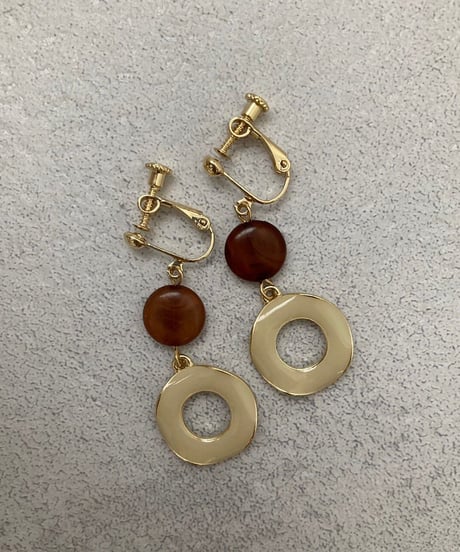 モチーフ2連ピアス/イヤリング