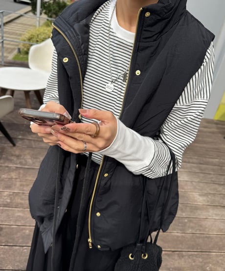 撥水加工ステッチレス中綿ベスト