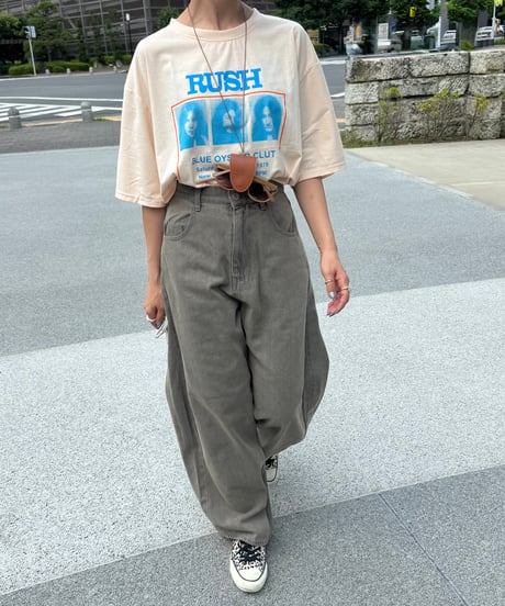 ボックスプリントTシャツ(クリーム)